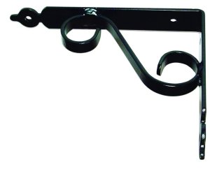 Tuscany Scroll Shelf Bracket - Black (LARGE)