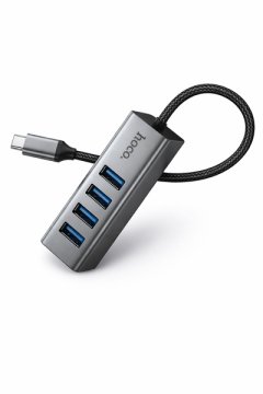 HOCO 4-in-1 types c to USB-A Hub USB 3.0 High Speed Adapter - HB1C