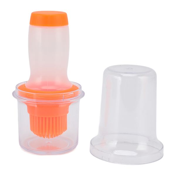 Silicone Oil Dispenser Brush Bottle 60ml Orange