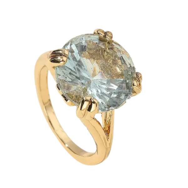 3ct Bohemian Genuine Blue Moissanite Ring