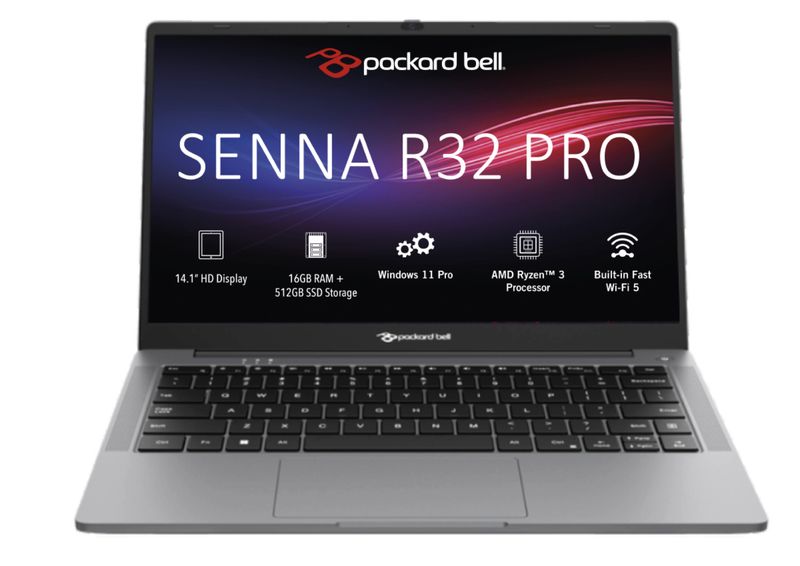 Packard Bell Senna R32 Pro 14.1" Ryzen 3 16GB + 512GB SSD Win 11 Laptop