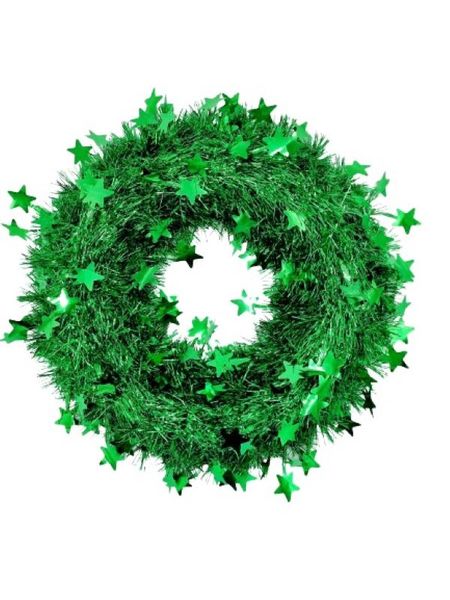 Minigood - Christmas Tinsel Wreath 40cm Diameter - Red