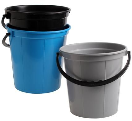 Bulk Pack 6 x Plastic Bucket - 10 Litre Assorted