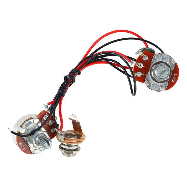 Bass Guitar Wiring Harness with 250K Pots &amp; 1V1T Jack