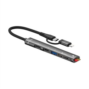 USB HUB with USB Type C Port and SD/TF Card Reader for PC Laptop