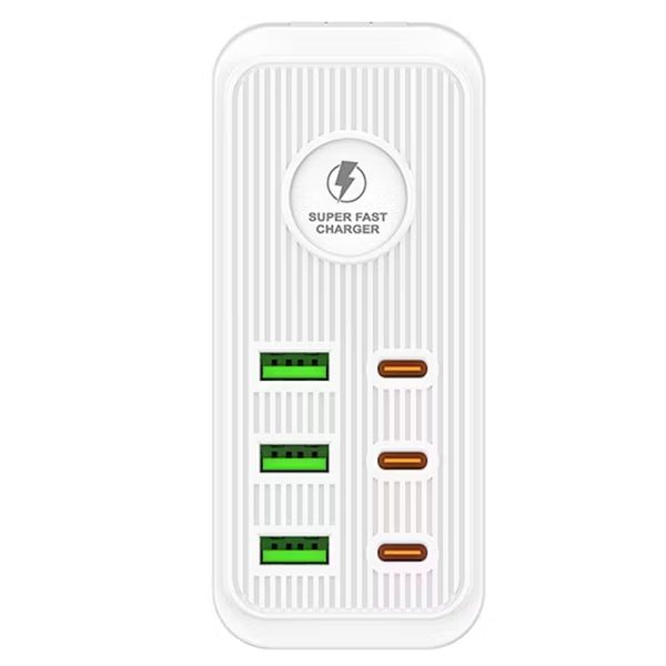 6-Port 3.4A Super Fast Desktop Charger with 3 USB-C PD &amp; 3 USB-A Ports