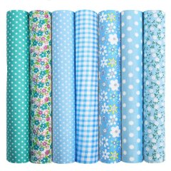 7 Pack Cotton Fabric Bundles,50cm x 50cm Fabric Bundles,Quilting Cotton