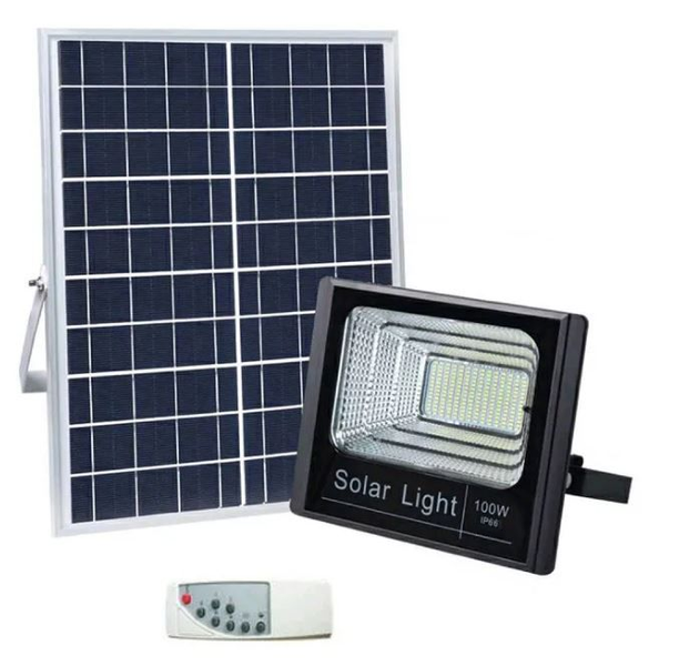 100W SMD Solar LED Flood Light - Black