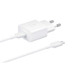 Samsung 15W 1 Port USB-C Travel Adapter with Type-C Cable - White