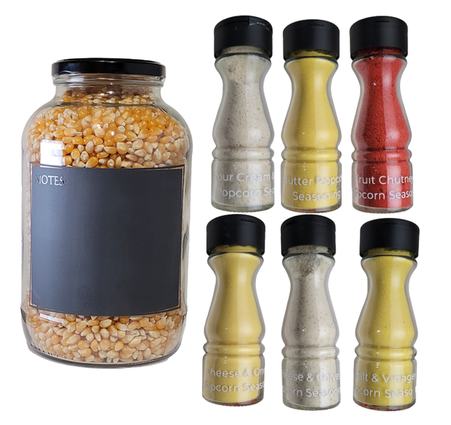Popcorn and Seasoning Combo (Popcorn Seeds, Butter, Sour Cream, etc.)