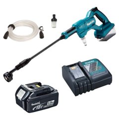 Makita - Cordless Pressure Washer (18V) with 5.0Ah Battery &amp; Charger