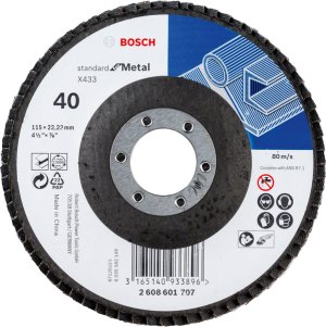 Bosch - Flap disc Standard for Metal 115 mm 22,23 mm 40 straight