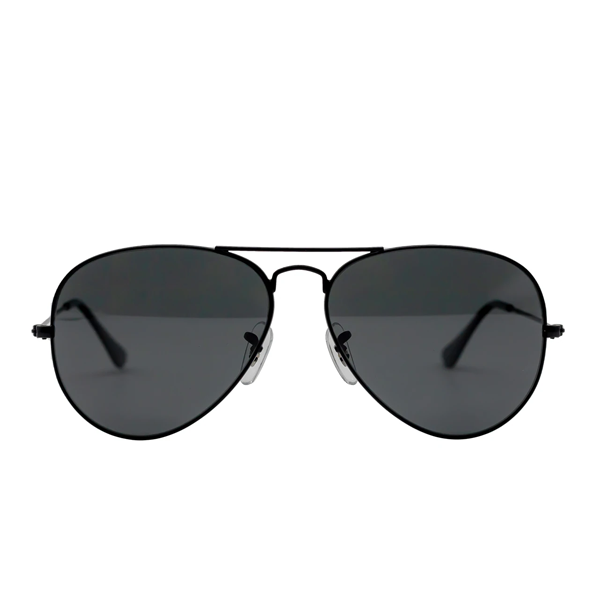 Aero Black Round Sunglasses