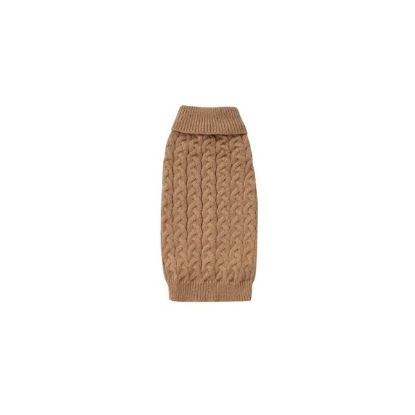Dog Cable Knit Jumper - Beige - Small