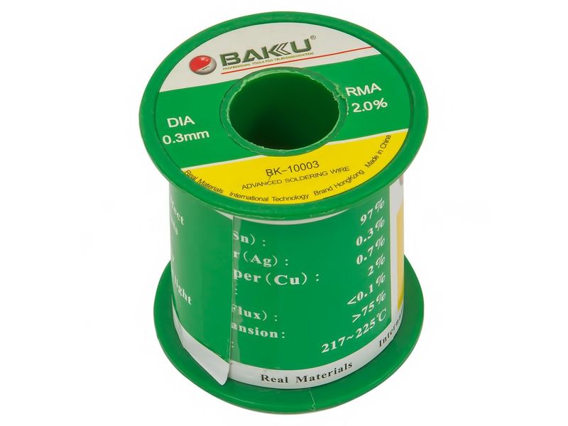 Baku BK-10003 0.3mm Soldering Wire with 2.0% RMA Flux - 100g