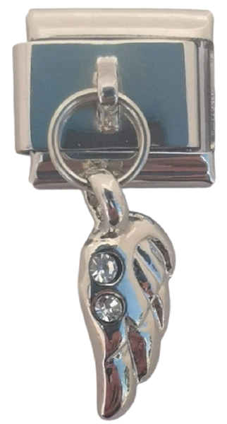Small Angle Wing Dangle 9mm Charm