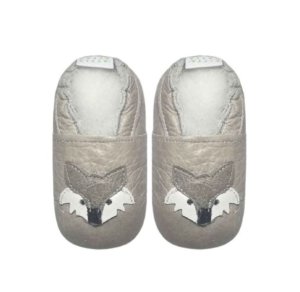 Pitta-Patta Soft Genuine Leather Baby Shoes - Fox Light Grey