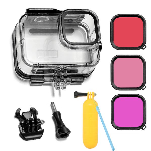 Action Camera Waterproof Case with 3 Lenses - for GOPRO 9/10/11/12