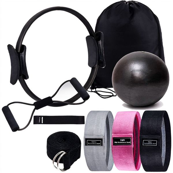 Full-Body Pilates Workout Kit with Ring, Ball &amp; Carry Bag