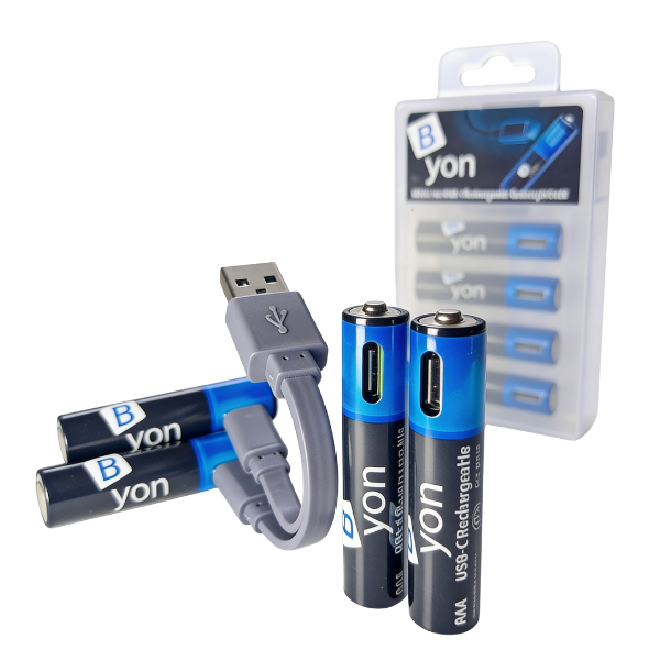 B yon Batteries - AAA (Type-C Rechargeable)