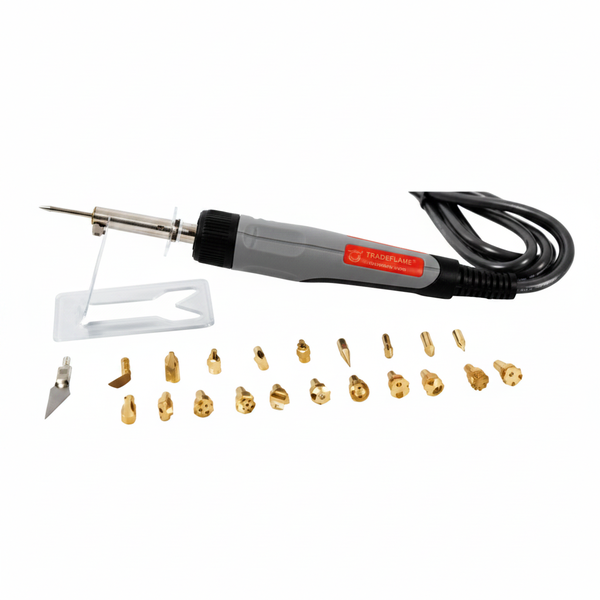 Tradeflame Woodburning Kit 240V 30W with 27 Pieces for Pyrography