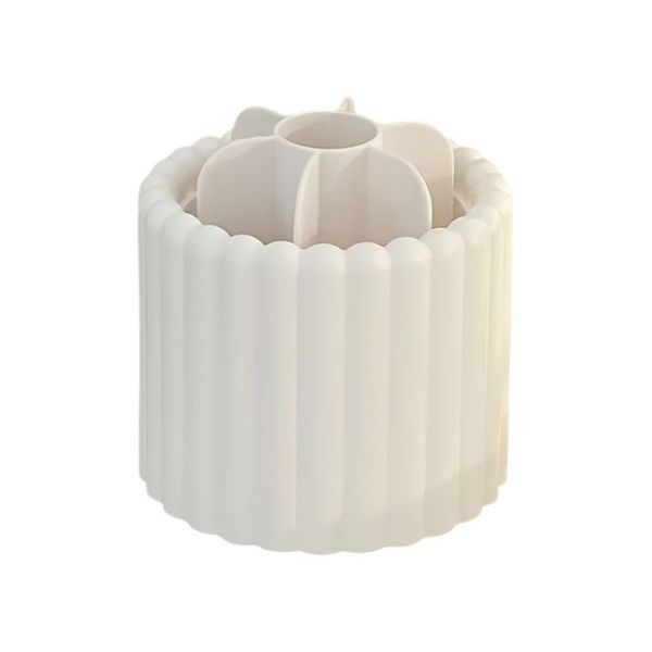 Rotating Cosmetic Storage Box - White