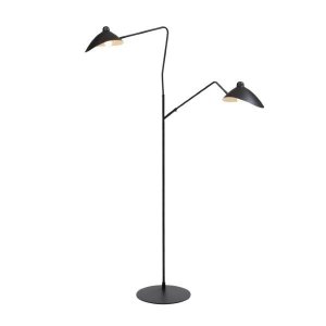 The Lighting Warehouse - Floor Lamp Marzio 2 Light Black