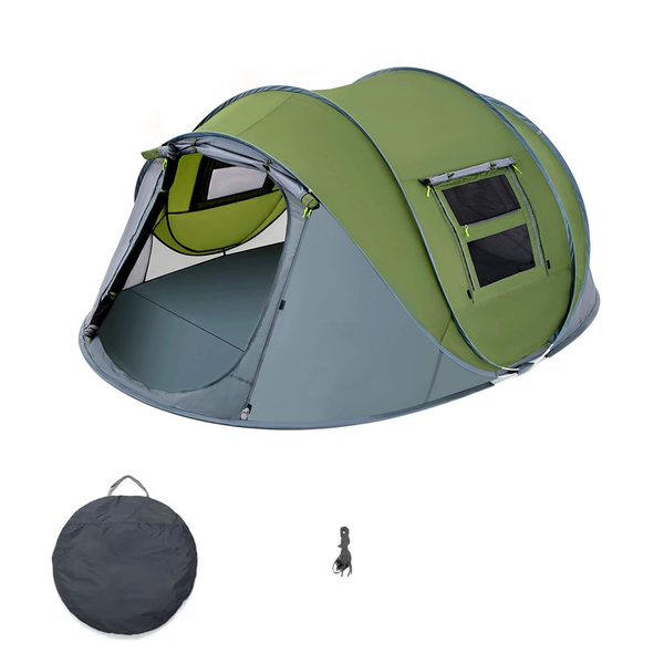4 Person Instant Pop-Up Camping Tent - Waterproof Family Dome