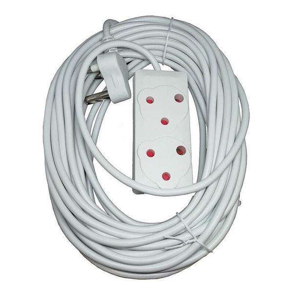 10m Extension Cord With A Two-Way Multi-Plug Extension By Woodly