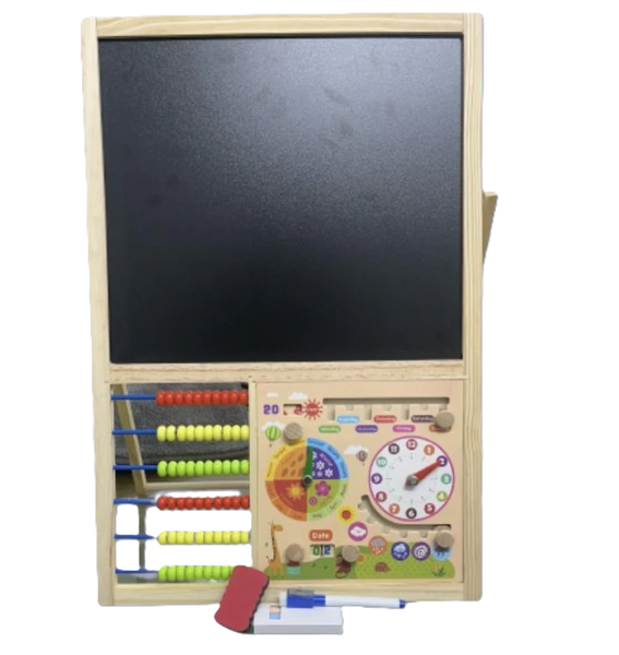 Ex - 54CM Wooden Double-sided Magnetic Drawing &amp; Writing Board For Kids