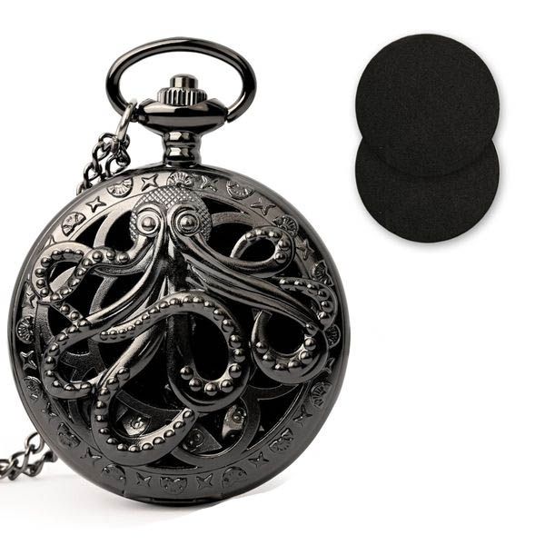 Cthulhu Octopus DND Dice Pocket Watch Case Set