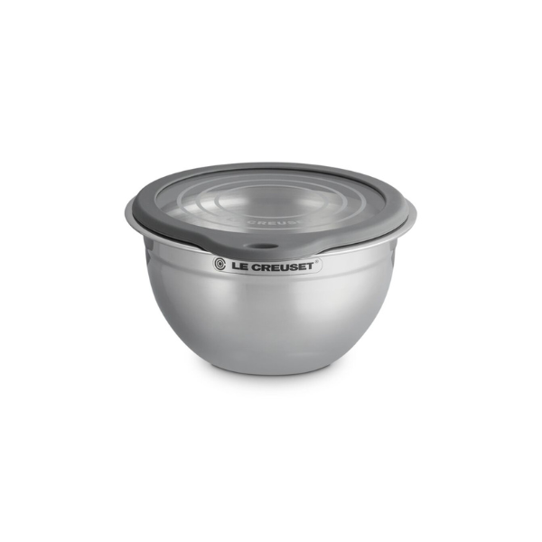 Le Creuset Stainless Steel Mixing Bowl with Glass Lid