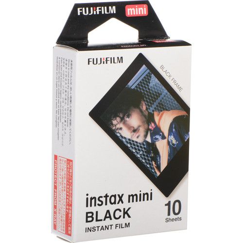 Fujifilm Instax Mini Film Black Frame Pack of 10