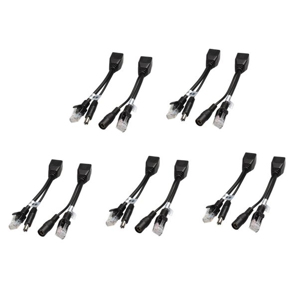 10Pcs(5Pair) POE Splitter POE Switch POE Cable