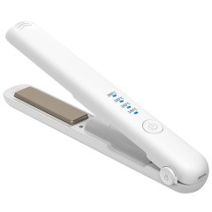 Cordless Hair Straightener-USB-C Rechargeable-Portable Mini Flat Iron,White