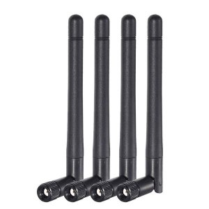 Dual-Band 2.4G/5G/5.8GHz 8dBi RP-SMA Male Wi-Fi Router Antenna - 4-Pack
