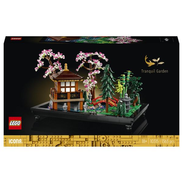 LEGO® Icons Tranquil Garden 10315 Building Blocks Toy Set; Flowers Botanical Collection (1,363 Pieces)