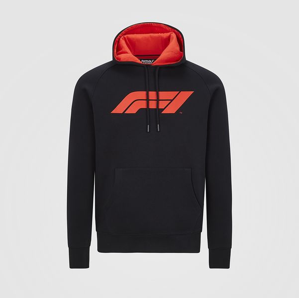 F1 FW Mens Large Logo Hooded Sweat - Black