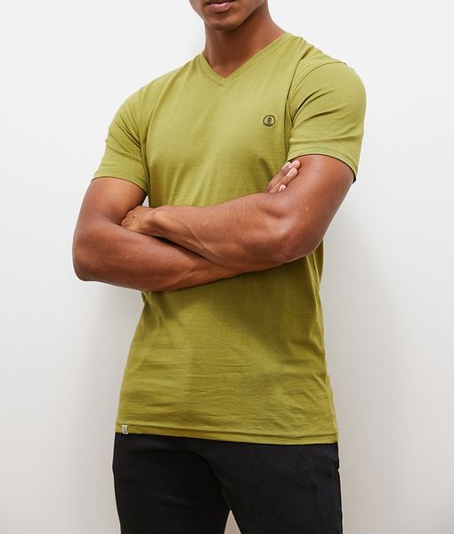 Velo Conscious V-neck Tee With Chest Embroidery
