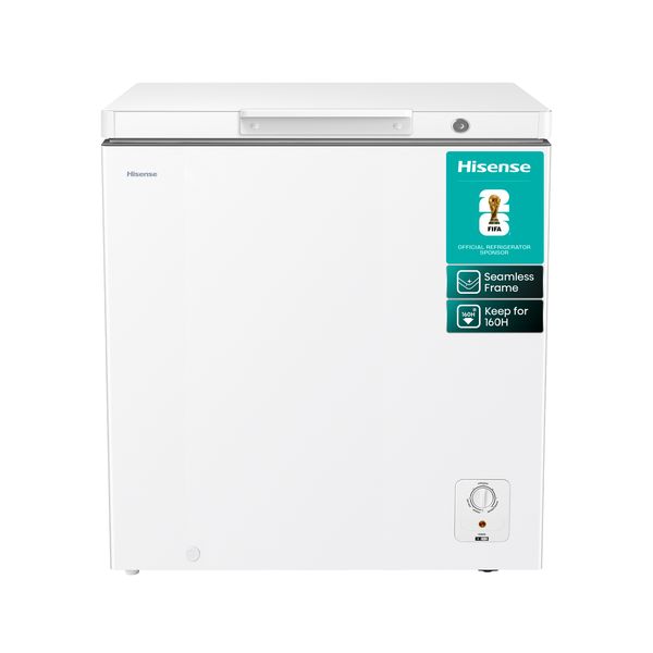 Hisense 198L Chest Freezer with External Handle and Adjustable Leg- White