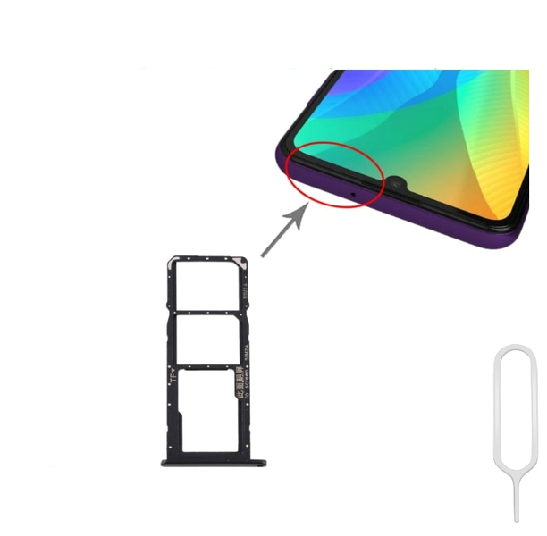 Replacement Sim Tray for Huawei Y6P, Model: MED-LX9, MED-LX9N