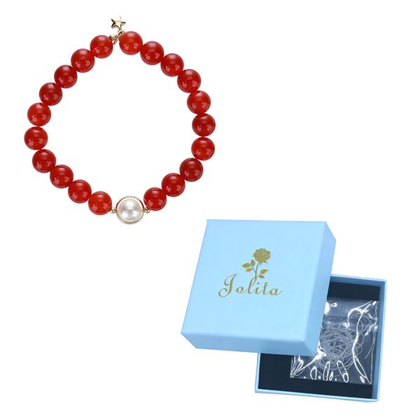 Jolita SL0015 Red Aventurine Pearl Bracelet Luck &amp; Celebration Gift