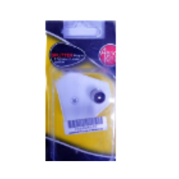 Aerial King Splitter Plug In 2-Way M-F-F Blister x 1