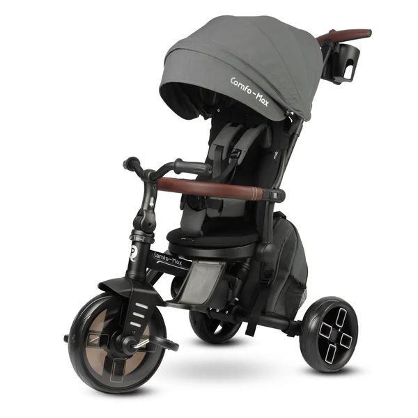 Qplay Comfo Max Tricycle W/Reversing Seat &amp; Storage Bag Grey