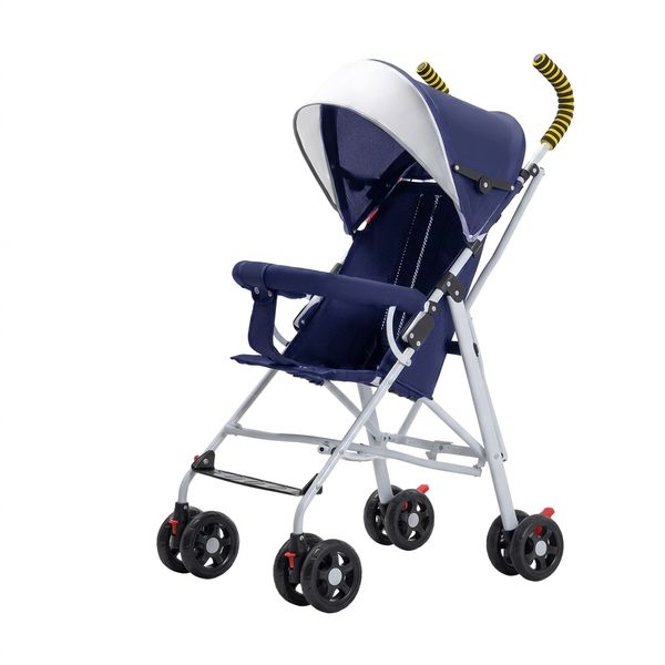 Dual Tone Foldable Baby Stroller With Canopy