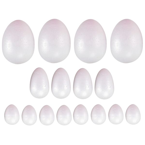 Arts and Crafts: Polystyrene Easter Eggs - 16 Piece Set