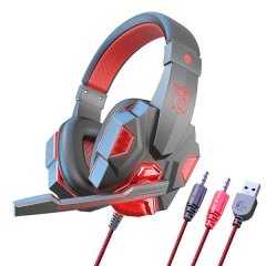Over-Ear Gaming Headset with LED Lights Professional Wired Headphones