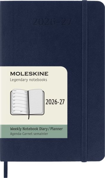 Moleskine 2027 18m Sapphire Blue Pocket Weekly Soft