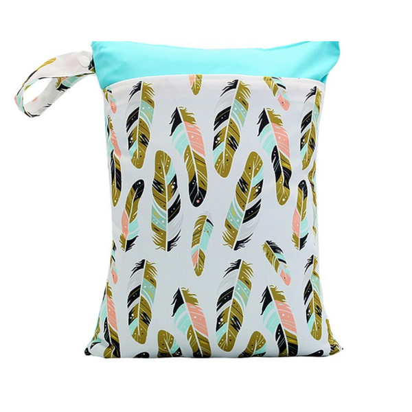 JanaS - Baby Reusable Wet Bag - Feathers