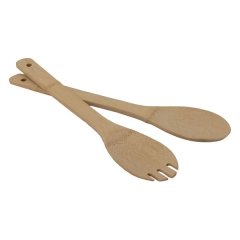 Regent Bamboo Salad Fork and Spoon 2 Pieces, 300mm